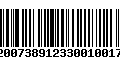 Código de Barras 92007389123300100178