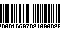 Código de Barras 92008166970210900299