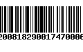 Código de Barras 92008182900174700069