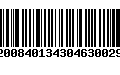 Código de Barras 92008401343046300299