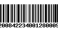 Código de Barras 92008422340012800090