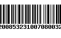 Código de Barras 92008532310070800323