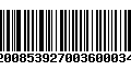 Código de Barras 92008539270036000344