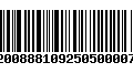 Código de Barras 92008881092505000070