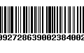 Código de Barras 9209272863900238400221