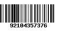 Código de Barras 92104357376