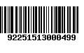 Código de Barras 92251513000499