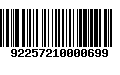 Código de Barras 92257210000699