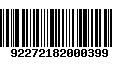 Código de Barras 92272182000399