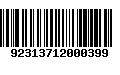 Código de Barras 92313712000399