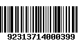 Código de Barras 92313714000399