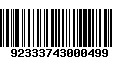 Código de Barras 92333743000499