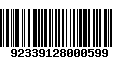 Código de Barras 92339128000599