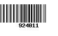 Código de Barras 924011