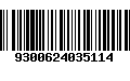 Código de Barras 9300624035114