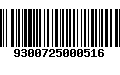 Código de Barras 9300725000516