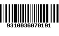 Código de Barras 9310036070191