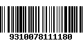 Código de Barras 9310078111180