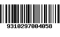 Código de Barras 9310297004058