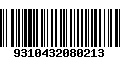 Código de Barras 9310432080213