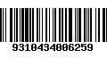 Código de Barras 9310434006259