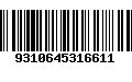 Código de Barras 9310645316611