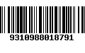 Código de Barras 9310988018791