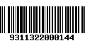 Código de Barras 9311322000144