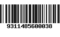 Código de Barras 9311485600038