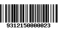 Código de Barras 9312150000023