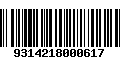 Código de Barras 9314218000617