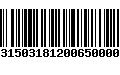 Código de Barras 9315031812006500000