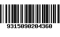 Código de Barras 9315090204360