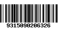 Código de Barras 9315090206326