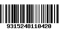 Código de Barras 9315248110420