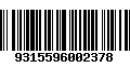 Código de Barras 9315596002378