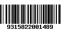 Código de Barras 9315822001489