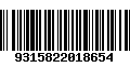 Código de Barras 9315822018654