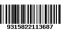 Código de Barras 9315822113687