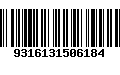 Código de Barras 9316131506184