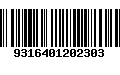 Código de Barras 9316401202303