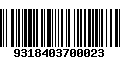 Código de Barras 9318403700023