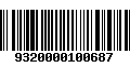 Código de Barras 9320000100687