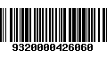 Código de Barras 9320000426060