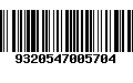 Código de Barras 9320547005704