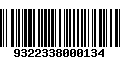 Código de Barras 9322338000134