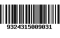 Código de Barras 9324315009031