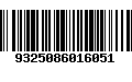 Código de Barras 9325086016051