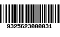 Código de Barras 9325623000031