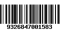 Código de Barras 9326847001583